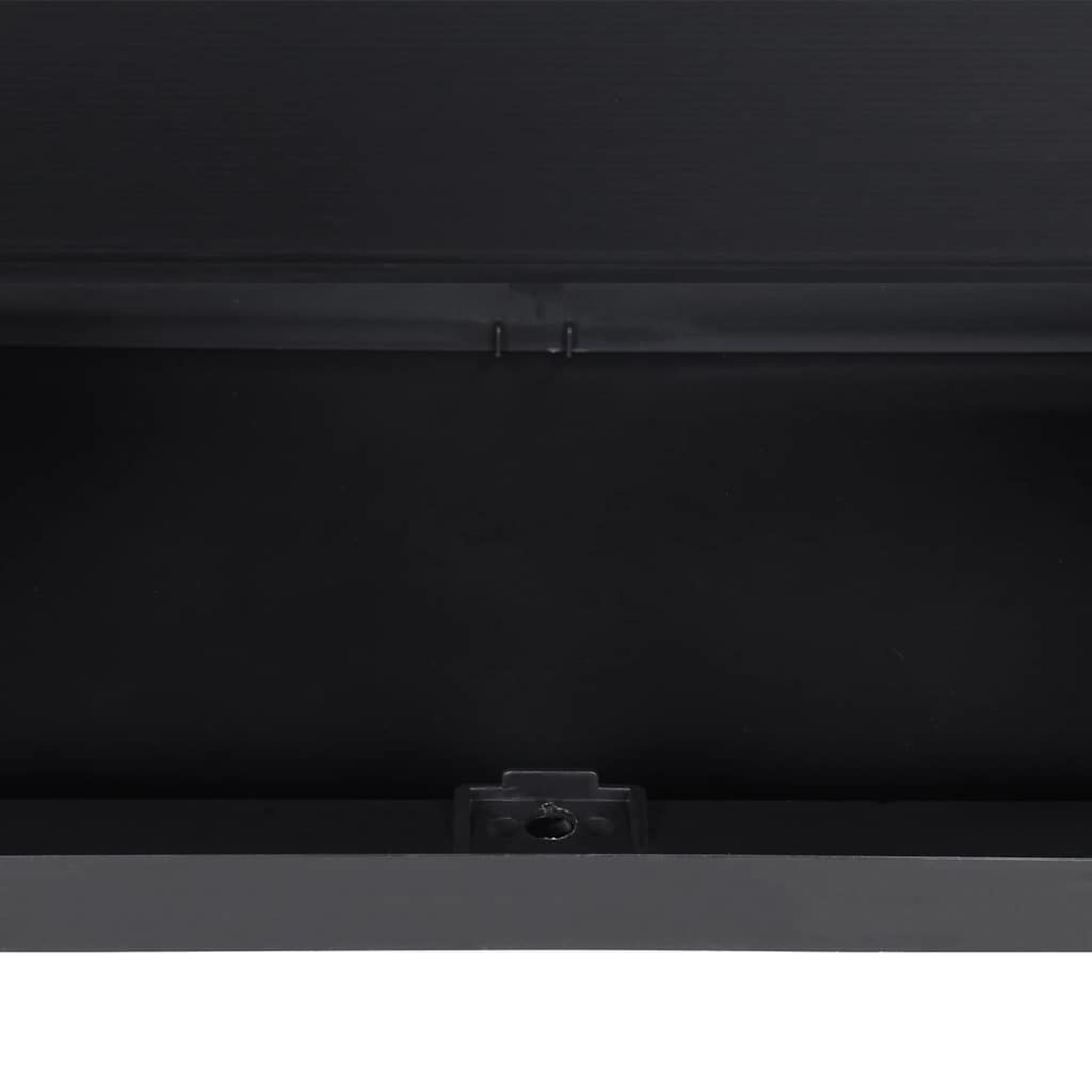 Gartenschrank Grau und Schwarz 97x37x165 cm PP