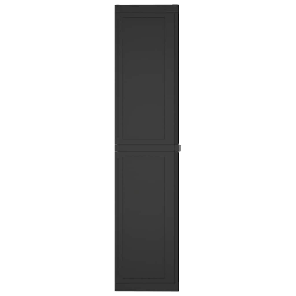 Gartenschrank Schwarz 65x37x165 cm PP