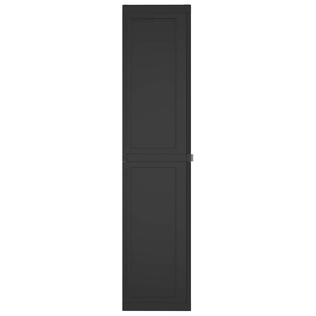 Gartenschrank Schwarz 65x37x165 cm PP