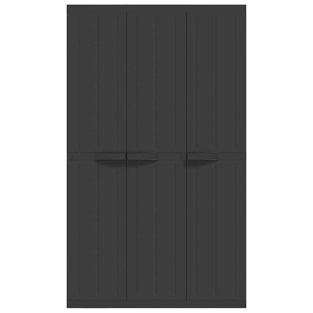 Gartenschrank Schwarz 97x37x165 cm PP