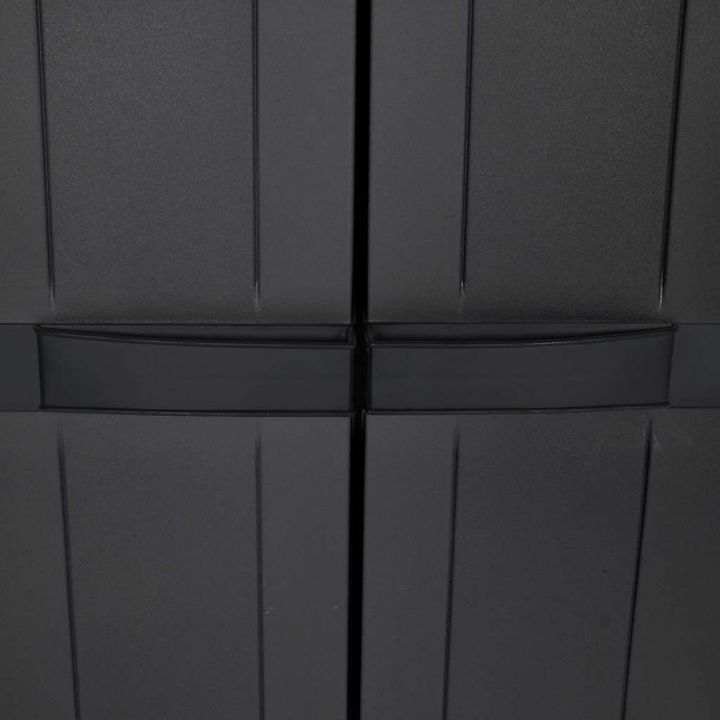 Gartenschrank Schwarz 97x37x165 cm PP