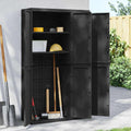 Gartenschrank Schwarz 97x37x165 cm PP