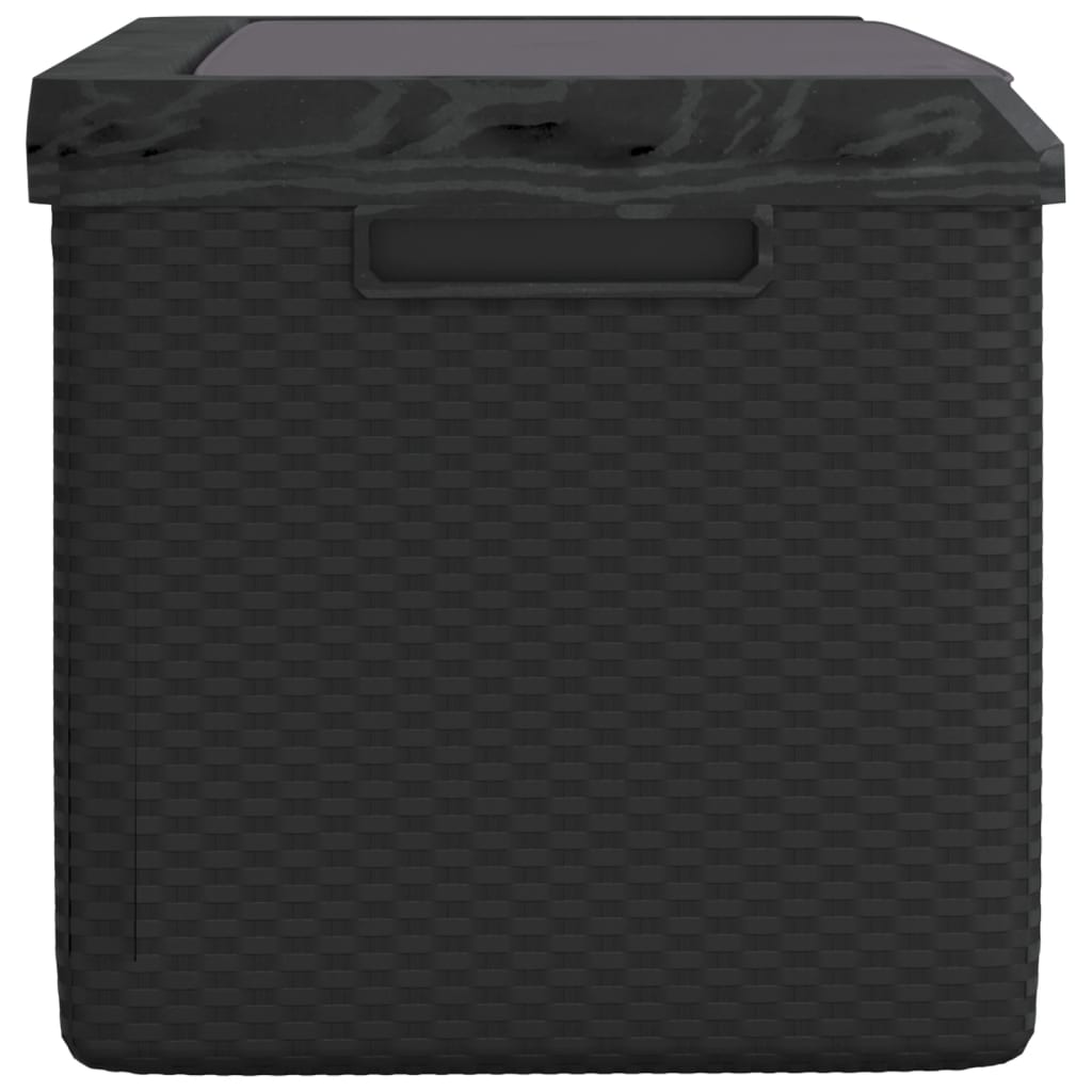 Gartentruhe mit Sitzkissen Anthrazit 350 L PP