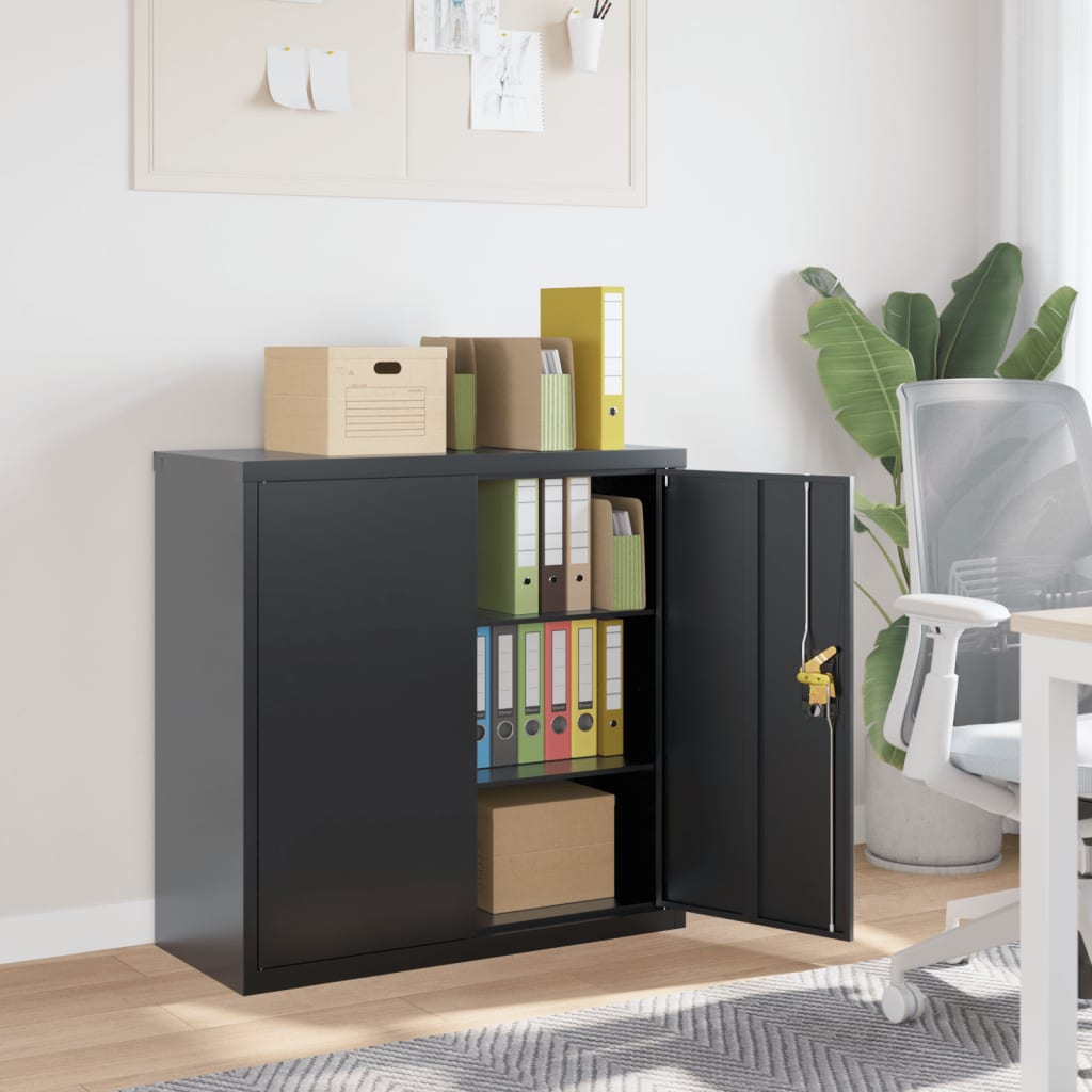 Aktenschrank Anthrazit 90x40x90 cm Stahl