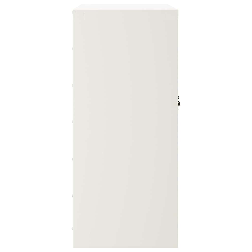 Aktenschrank Weiß 79x40x90 cm Stahl