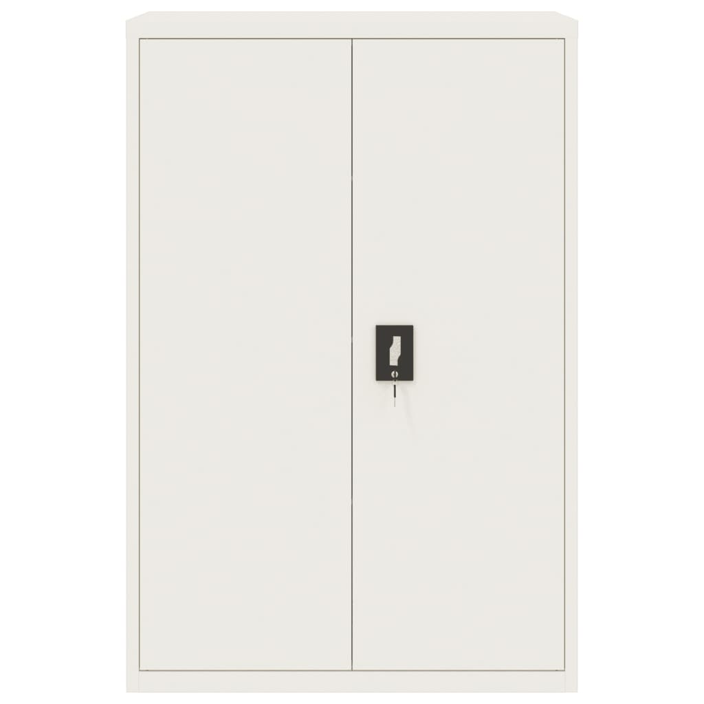Aktenschrank Weiß 90x40x140 cm Stahl