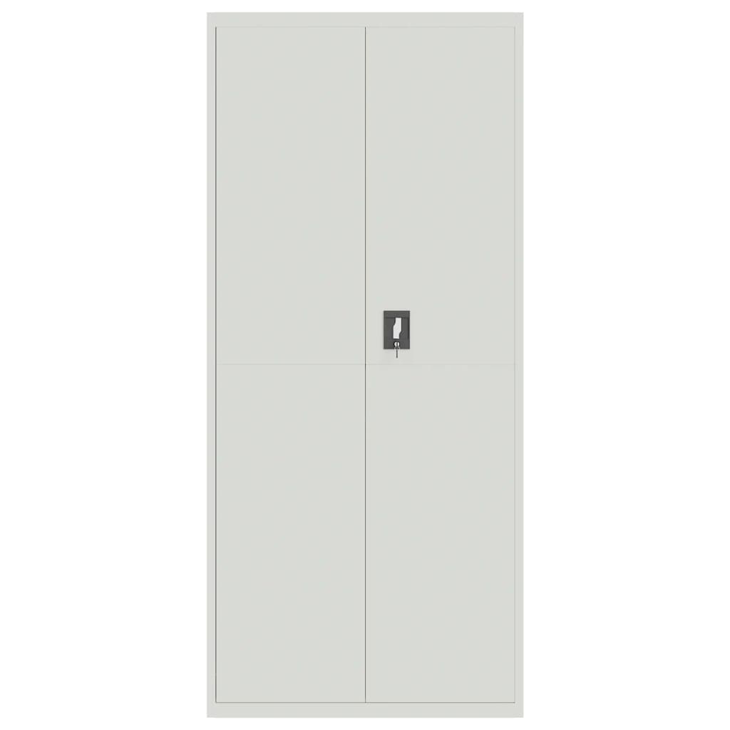 Aktenschrank Hellgrau 90x40x200 cm Stahl