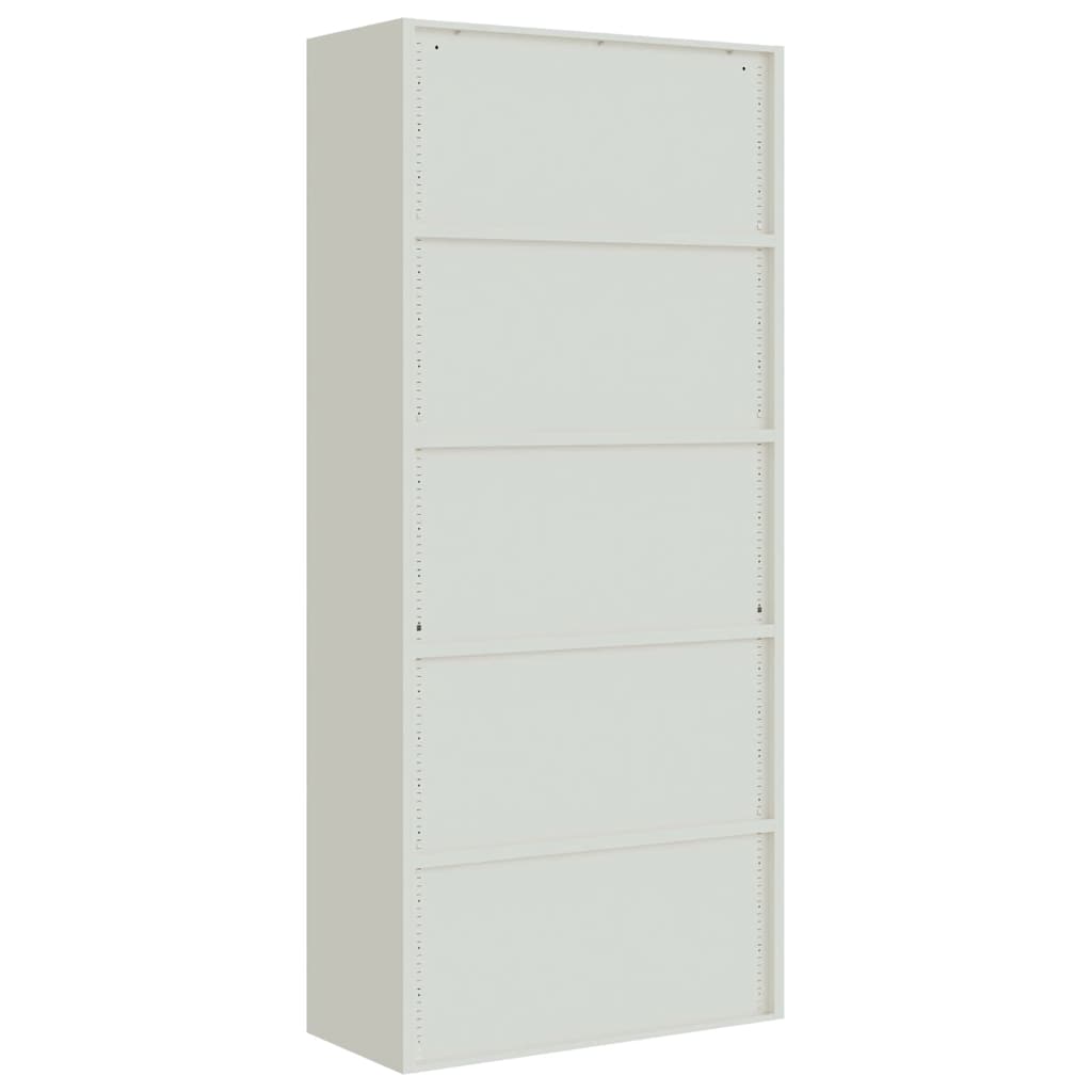 Aktenschrank Hellgrau 90x40x200 cm Stahl