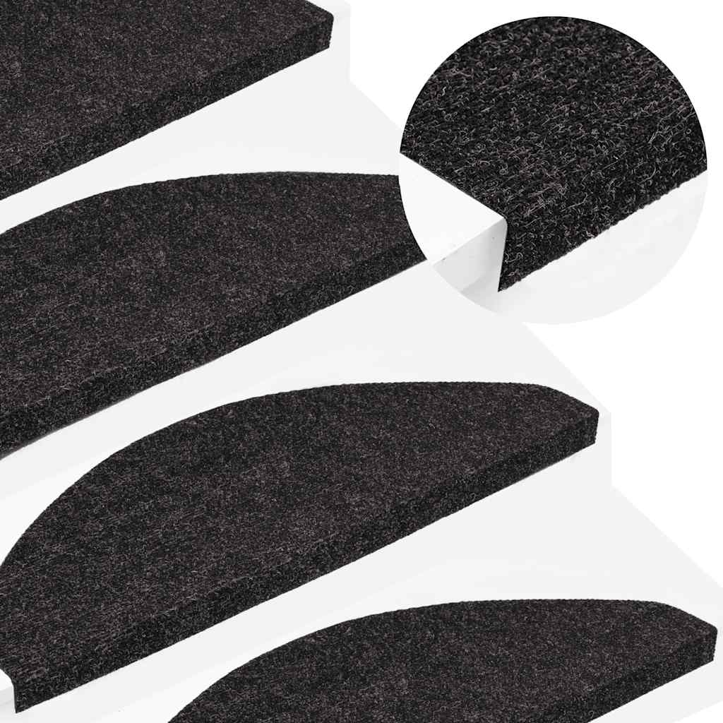 Stufenmatten Selbstklebend 10 Stk. Anthrazit 65x22,5x3,5 cm