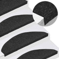 Stufenmatten Selbstklebend 10 Stk. Schwarz 65x22,5x3,5 cm
