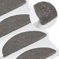 Stufenmatten Selbstklebend 10 Stk. Grau 56x17x3 cm