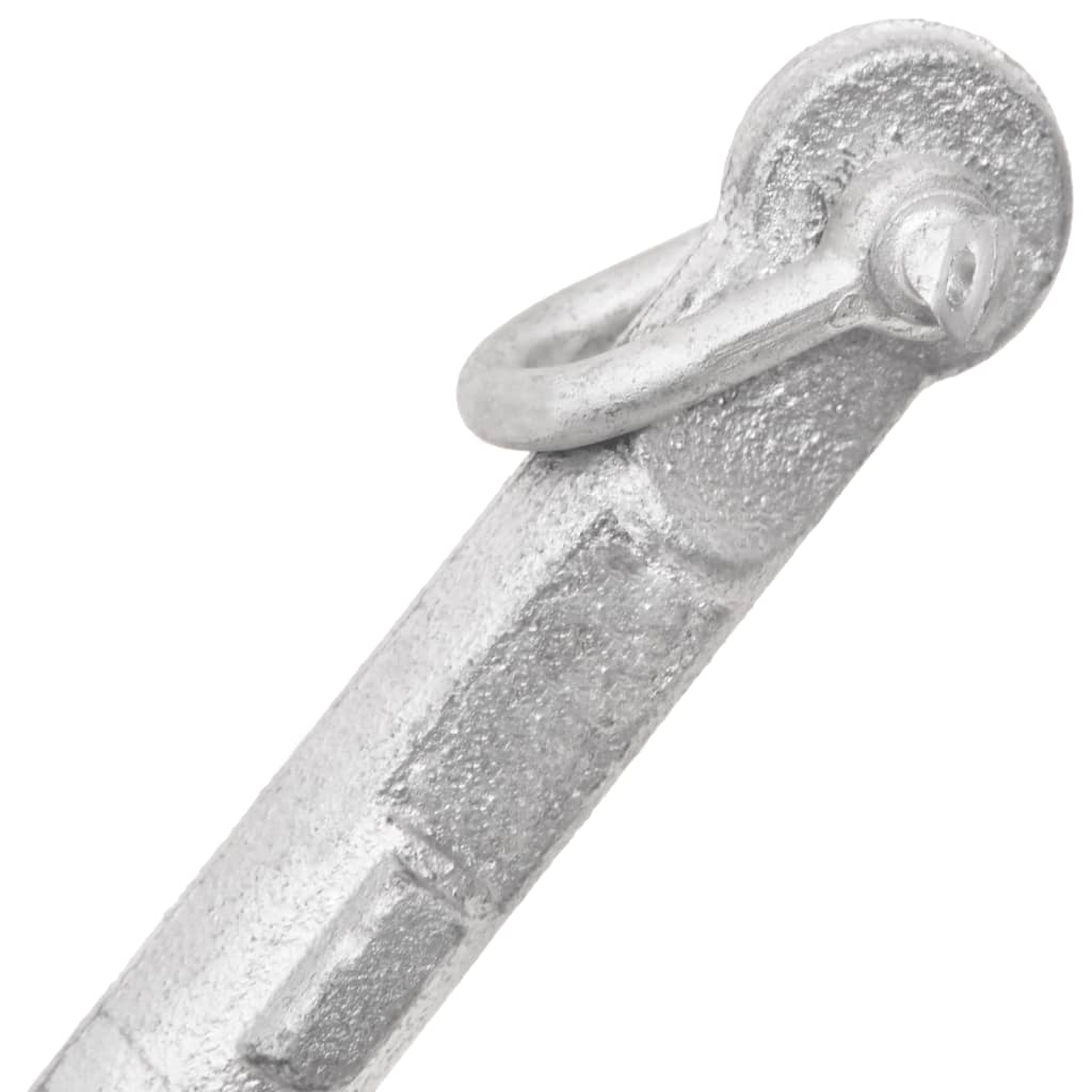 Klappanker mit Seil Silber 0,7 kg Feuerverzinktes Gusseisen
