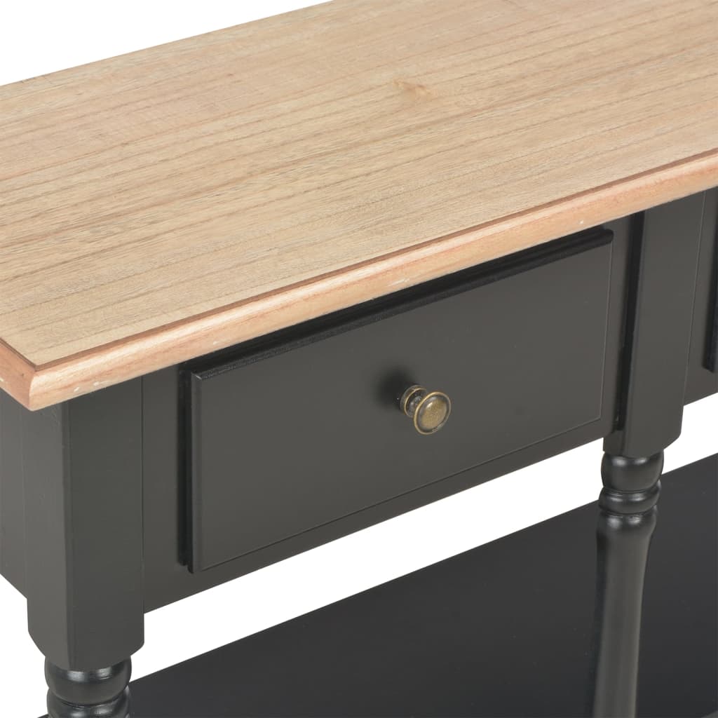Konsolentisch Schwarz 110x30x76 cm Holzwerkstoff