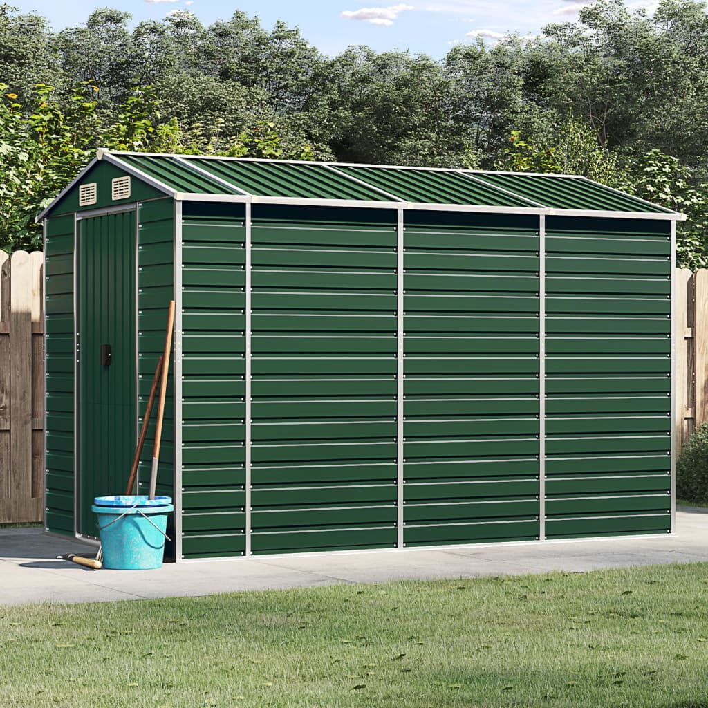 Gartenhaus Grün 191 x 300 x 198 cm Verzinkter Stahl