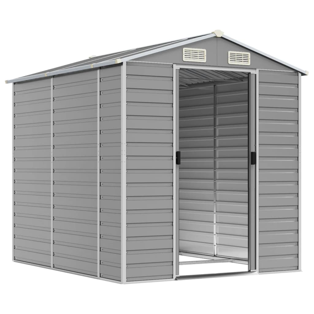 Gartenhaus Hellgrau 191 x 215 x 198 cm Verzinkter Stahl