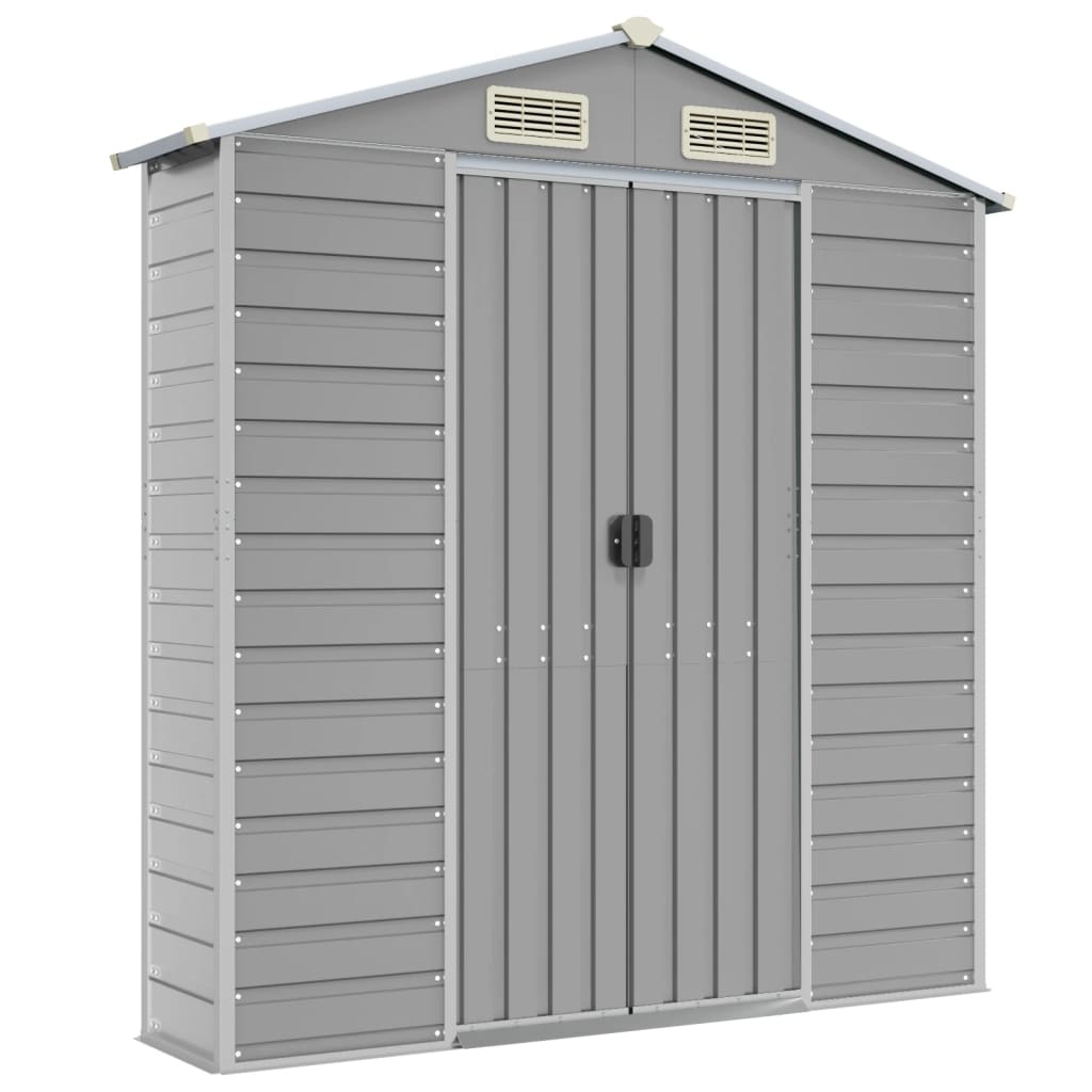 Gartenhaus Hellgrau 191 x 215 x 198 cm Verzinkter Stahl