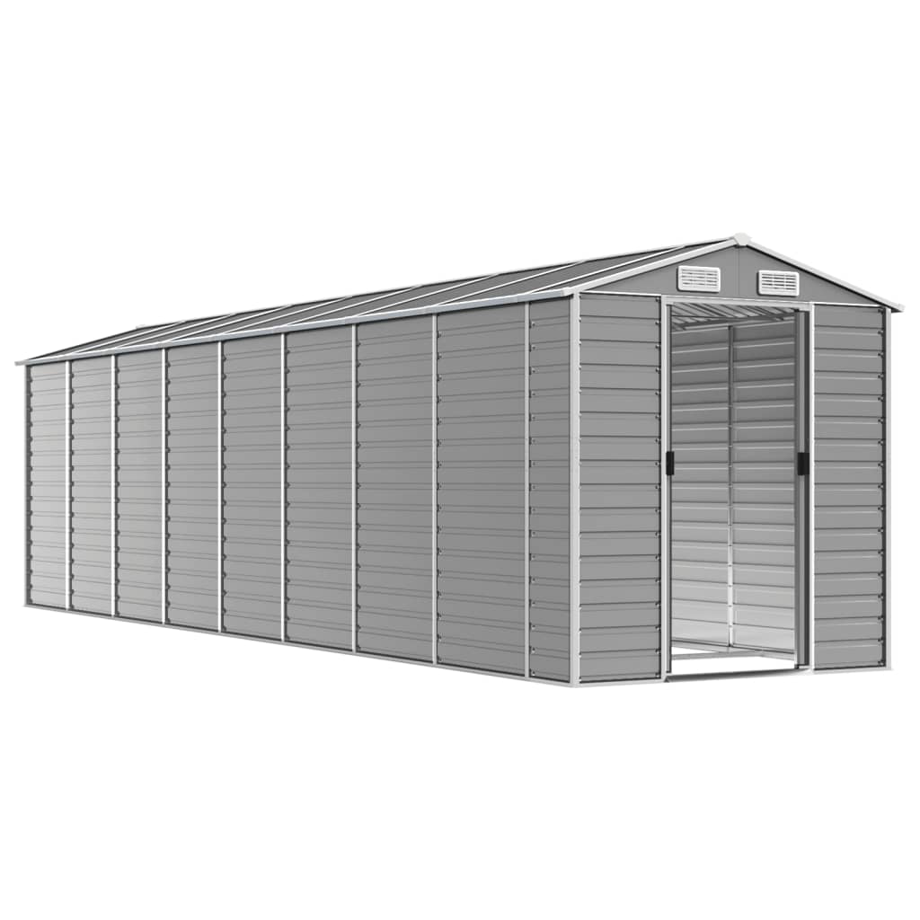 Gartenhaus Hellgrau 191x725x198 cm Verzinkter Stahl