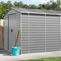 Gartenhaus Hellgrau 191x725x198 cm Verzinkter Stahl