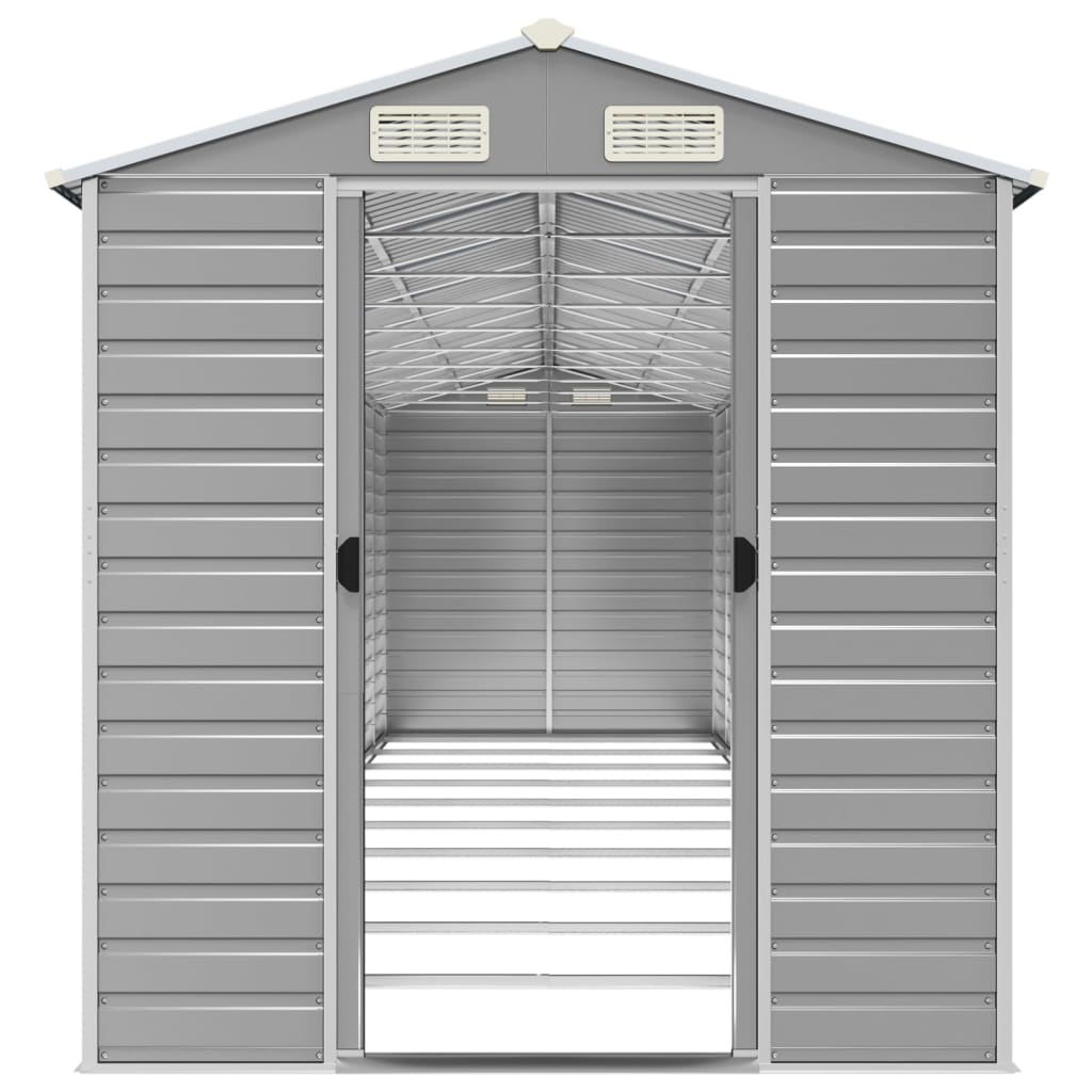 Gartenhaus Hellgrau 191x895x198 cm Verzinkter Stahl