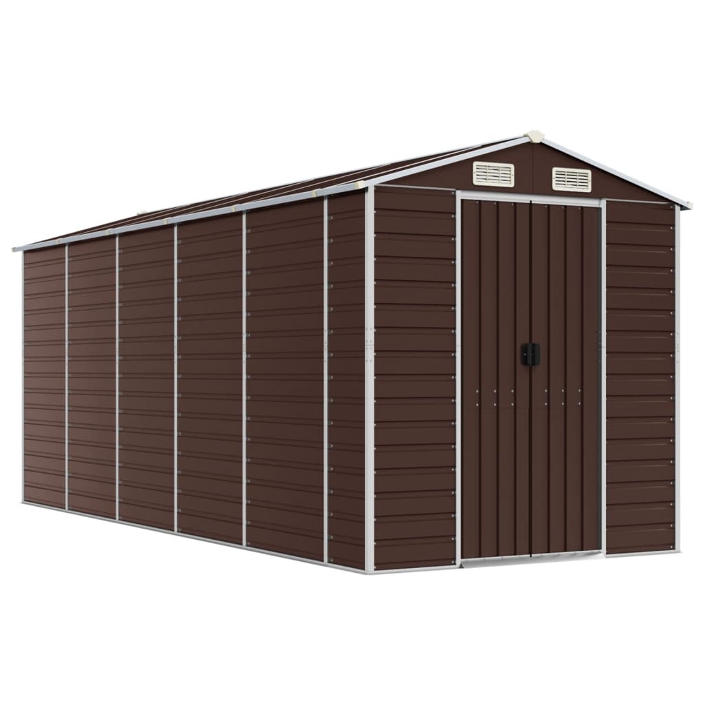 Gartenhaus Braun 191 x 470 x 198 cm Verzinkter Stahl