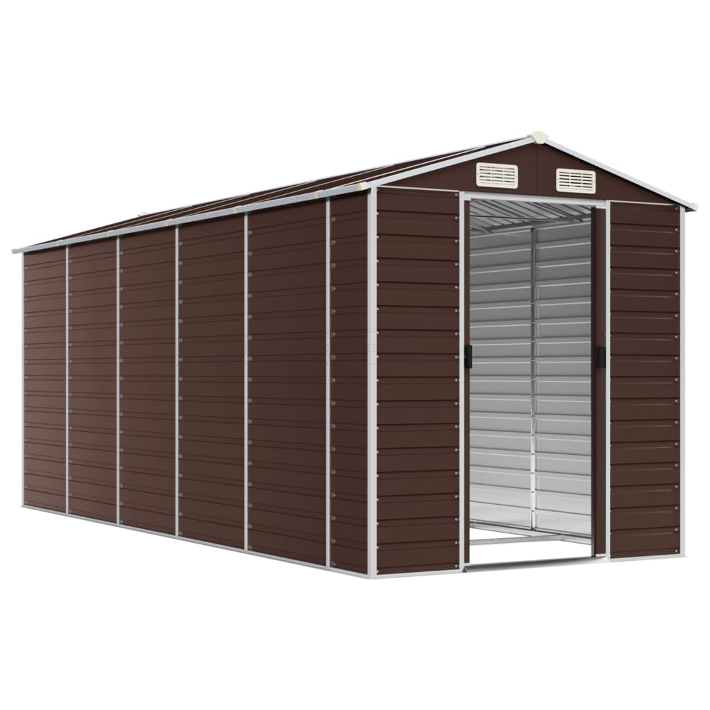 Gartenhaus Braun 191 x 470 x 198 cm Verzinkter Stahl