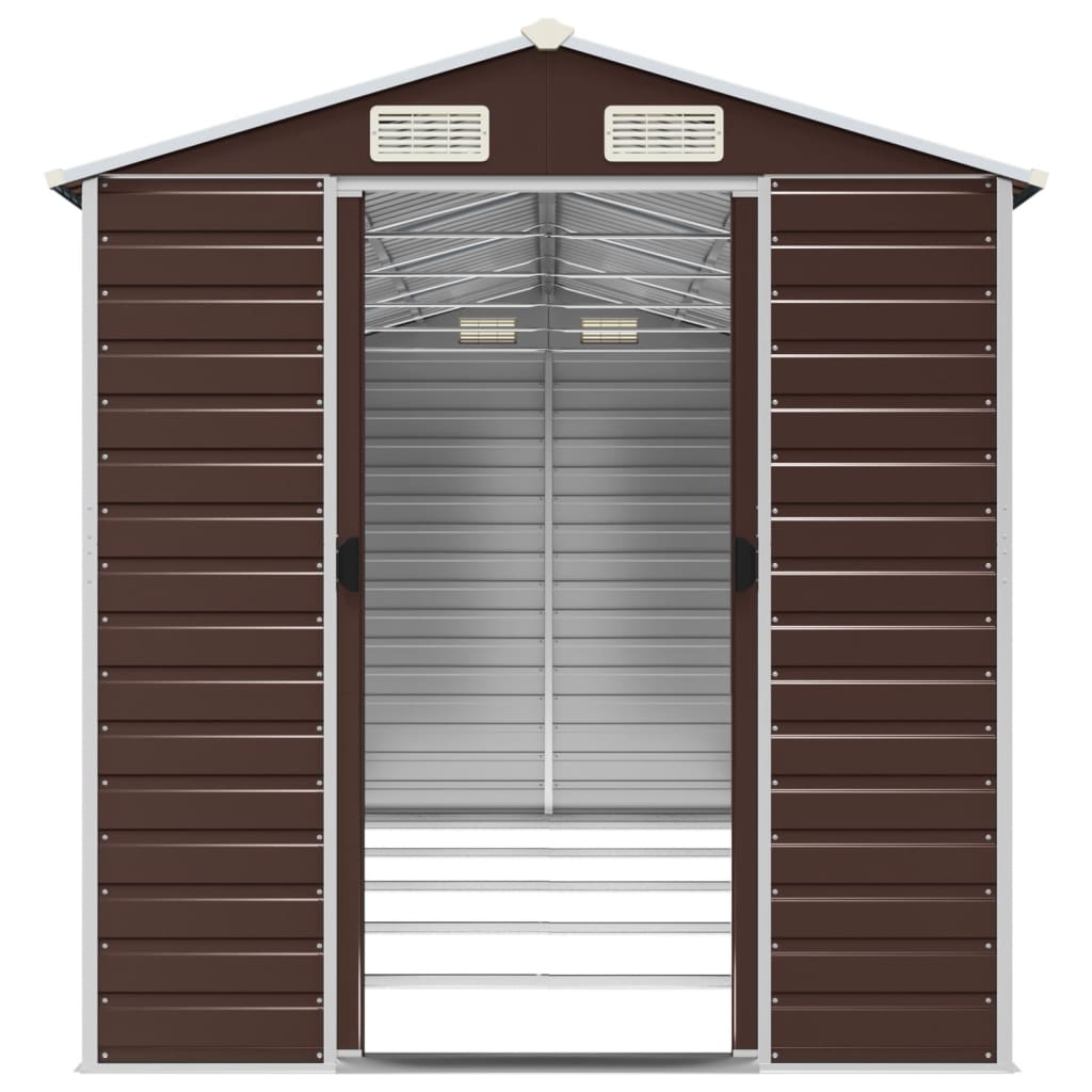 Gartenhaus Braun 191 x 470 x 198 cm Verzinkter Stahl