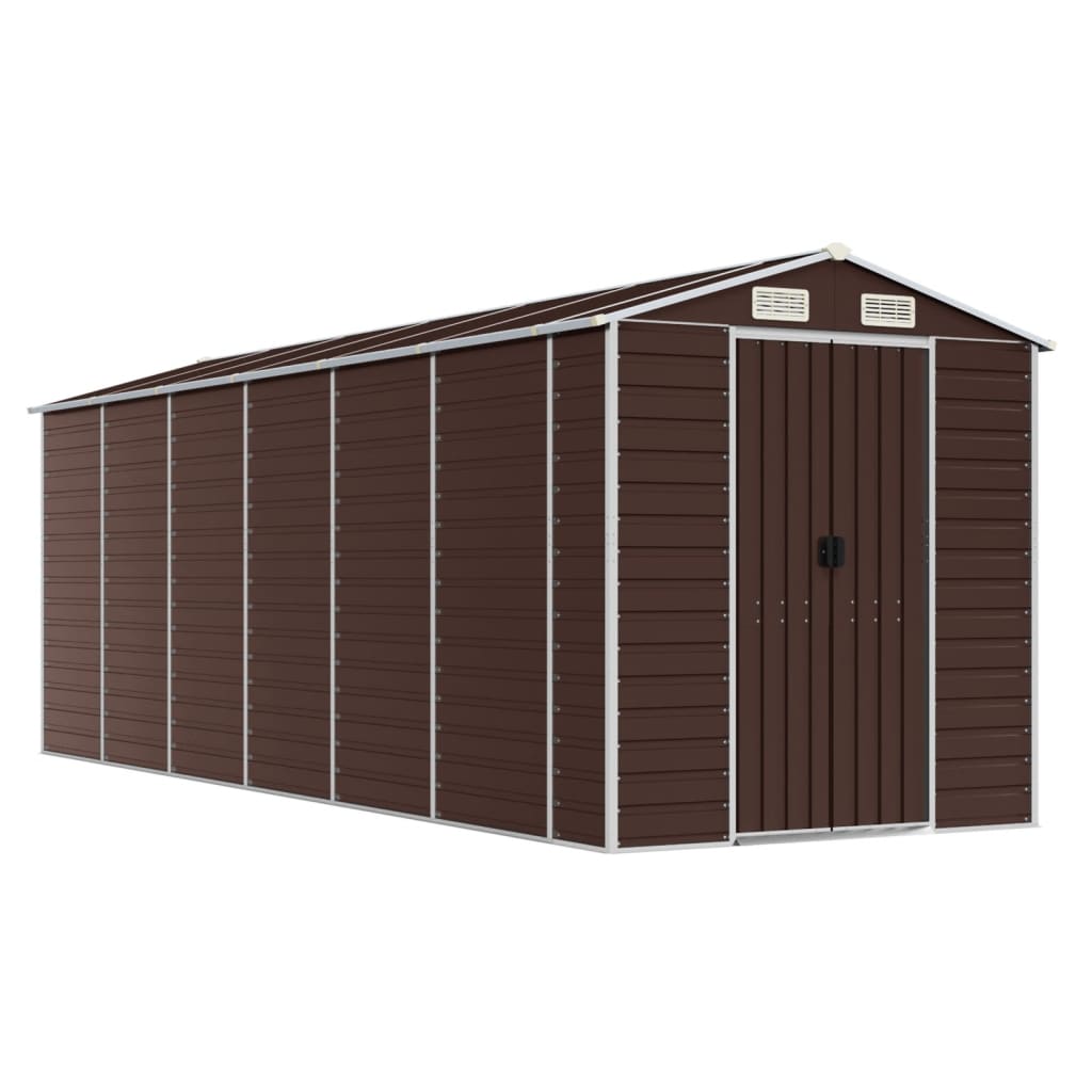 Gartenhaus Braun 191x555x198 cm Verzinkter Stahl