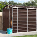 Gartenhaus Braun 191x555x198 cm Verzinkter Stahl