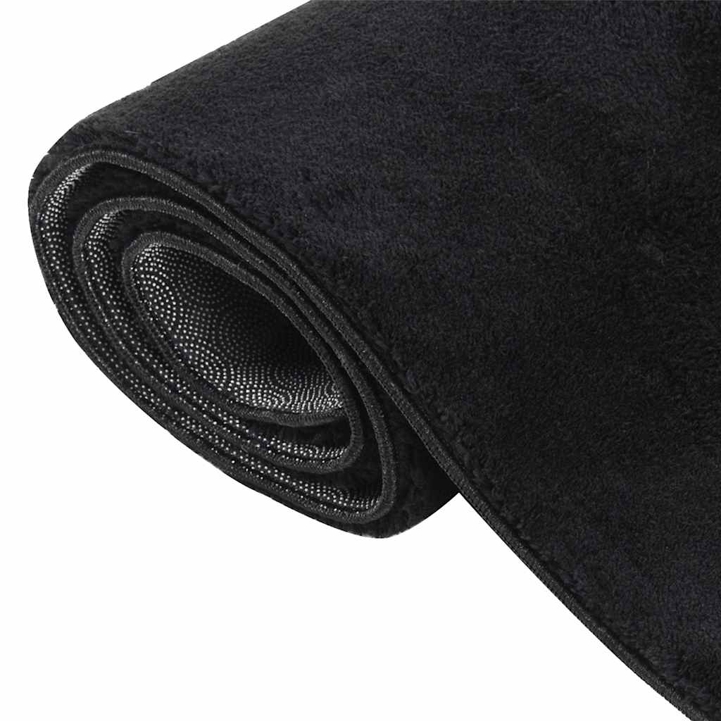 Shaggy-Teppich Schwarz 240x305 cm Polyester