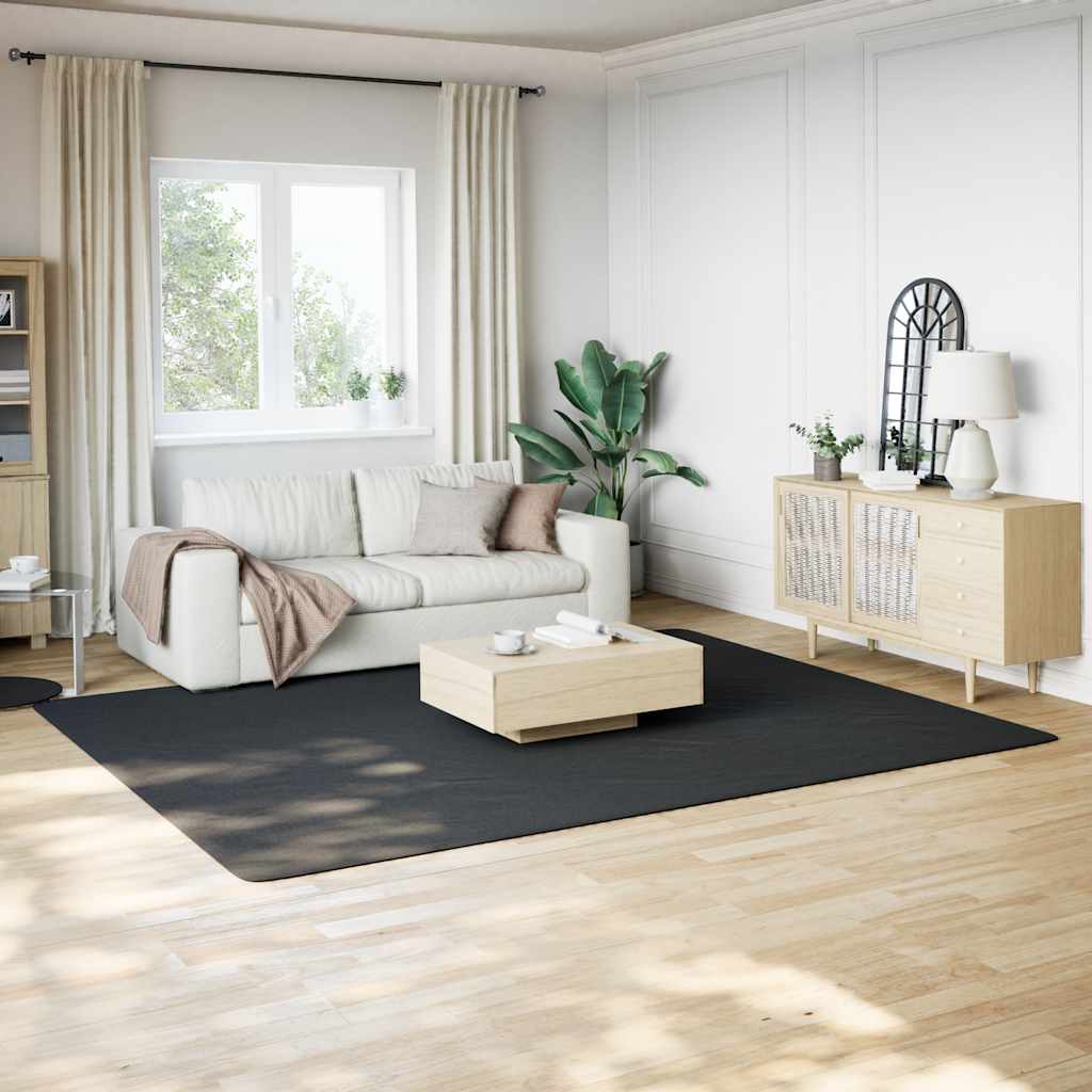 Shaggy-Teppich Schwarz 240x305 cm Polyester