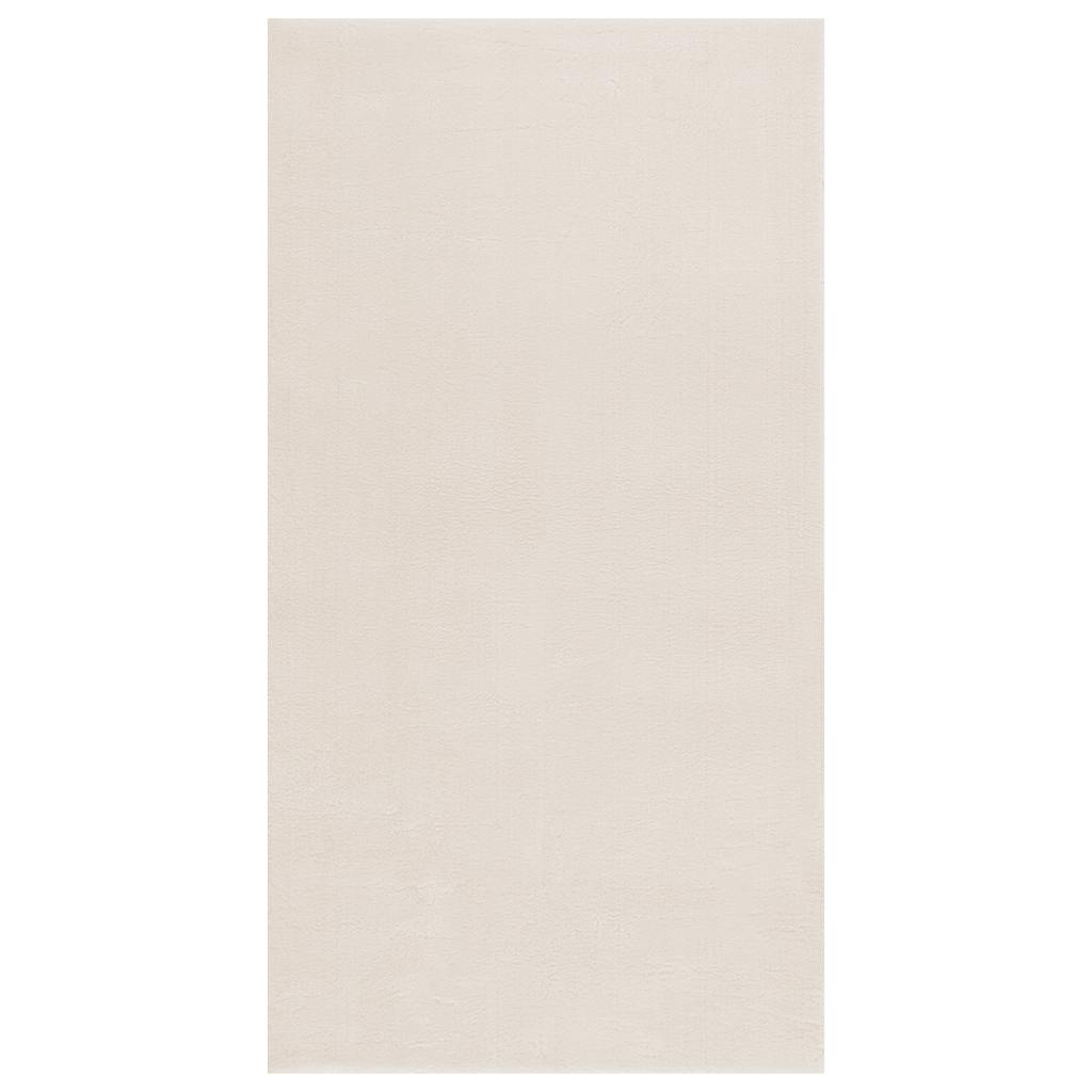 Shaggy-Teppich Cremeweiß 120x183 cm Polyester