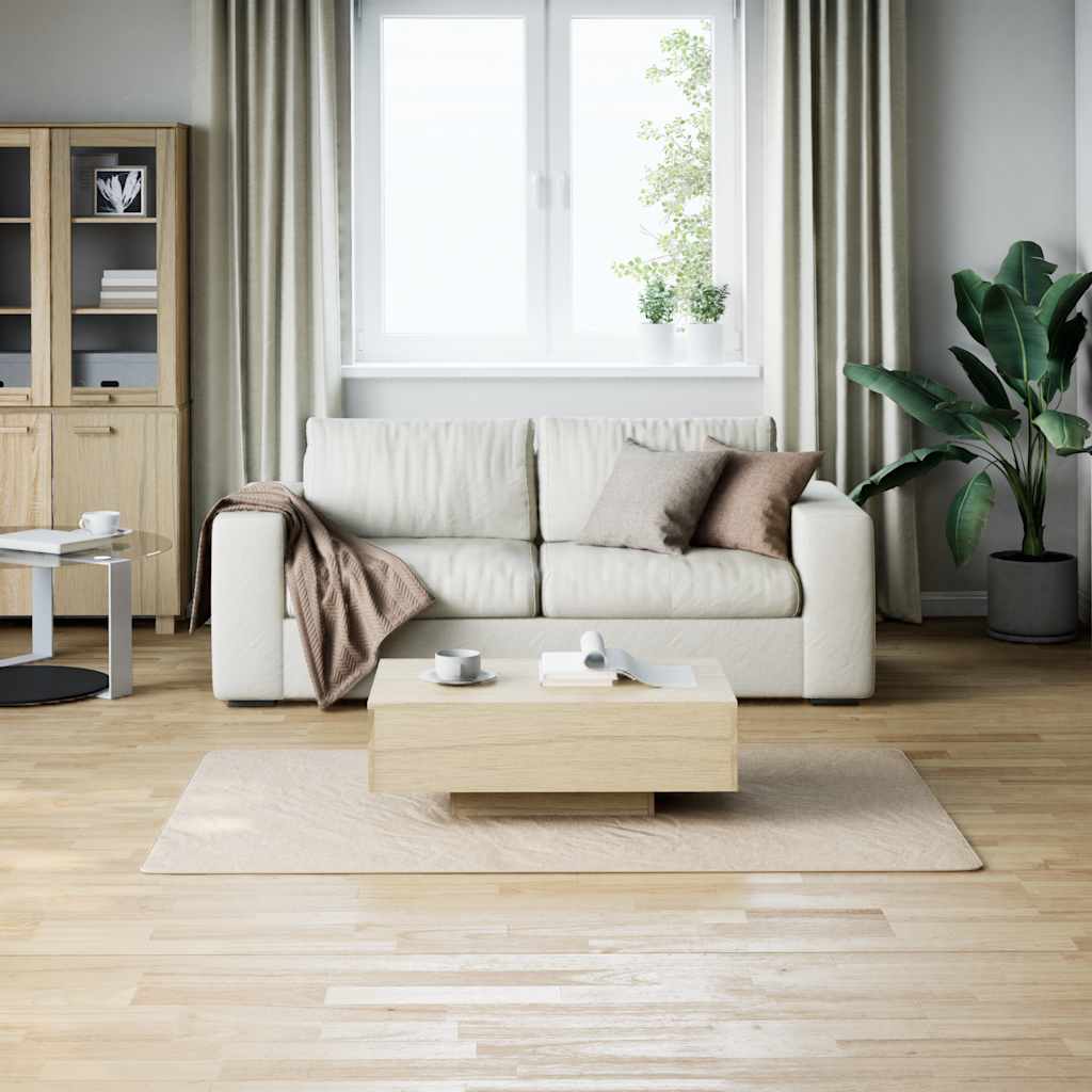 Shaggy-Teppich Cremeweiß 120x183 cm Polyester