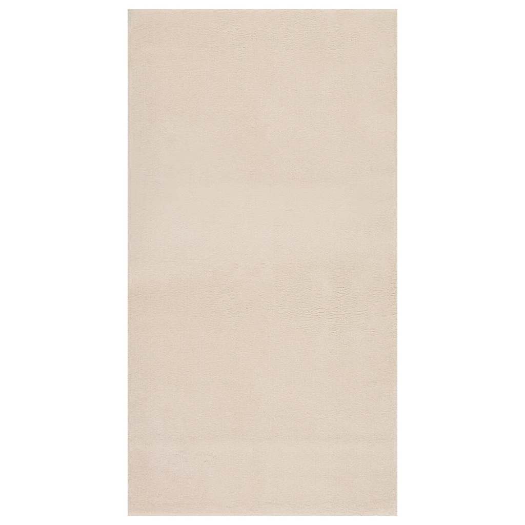 Shaggy-Teppich Beige 120x183 cm Polyester