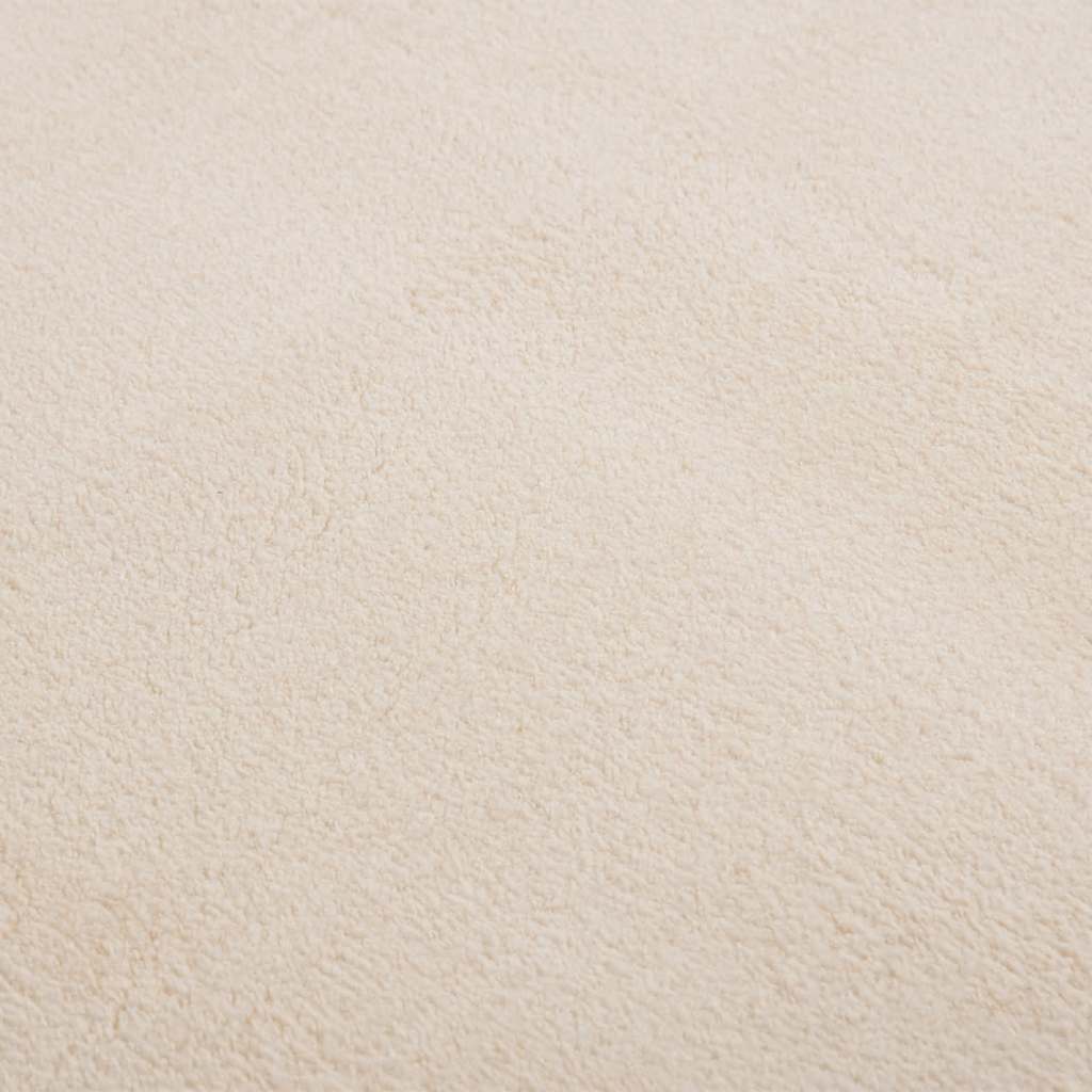 Shaggy-Teppich Beige 120x183 cm Polyester