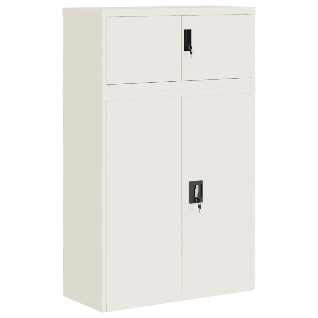 Aktenschrank Weiß 90x40x145 cm Stahl