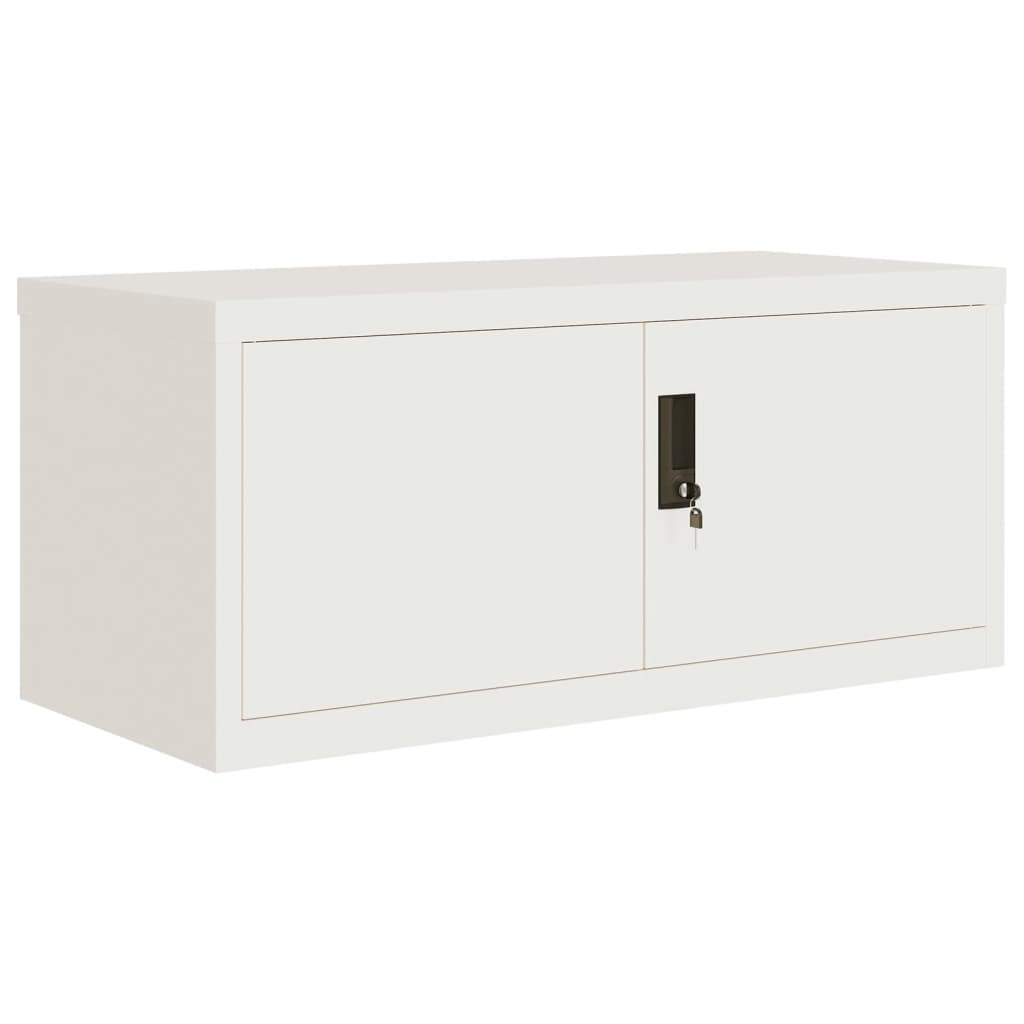 Aktenschrank Weiß 90x40x145 cm Stahl