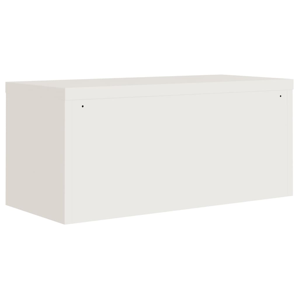 Aktenschrank Weiß 90x40x145 cm Stahl
