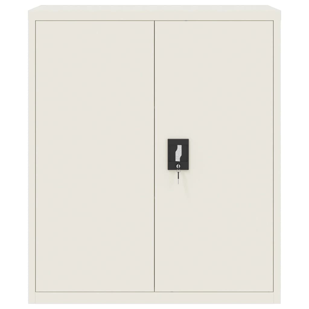Aktenschrank Weiß 90x40x145 cm Stahl