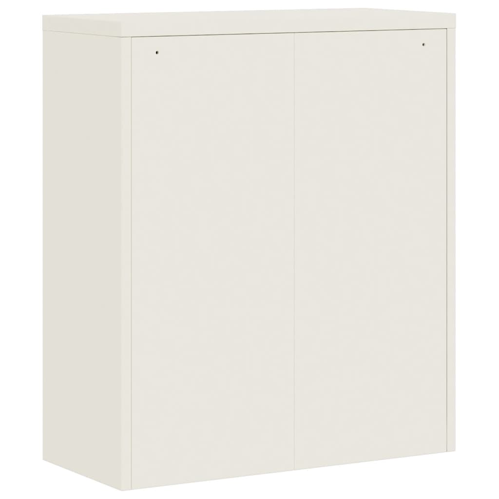 Aktenschrank Weiß 90x40x145 cm Stahl
