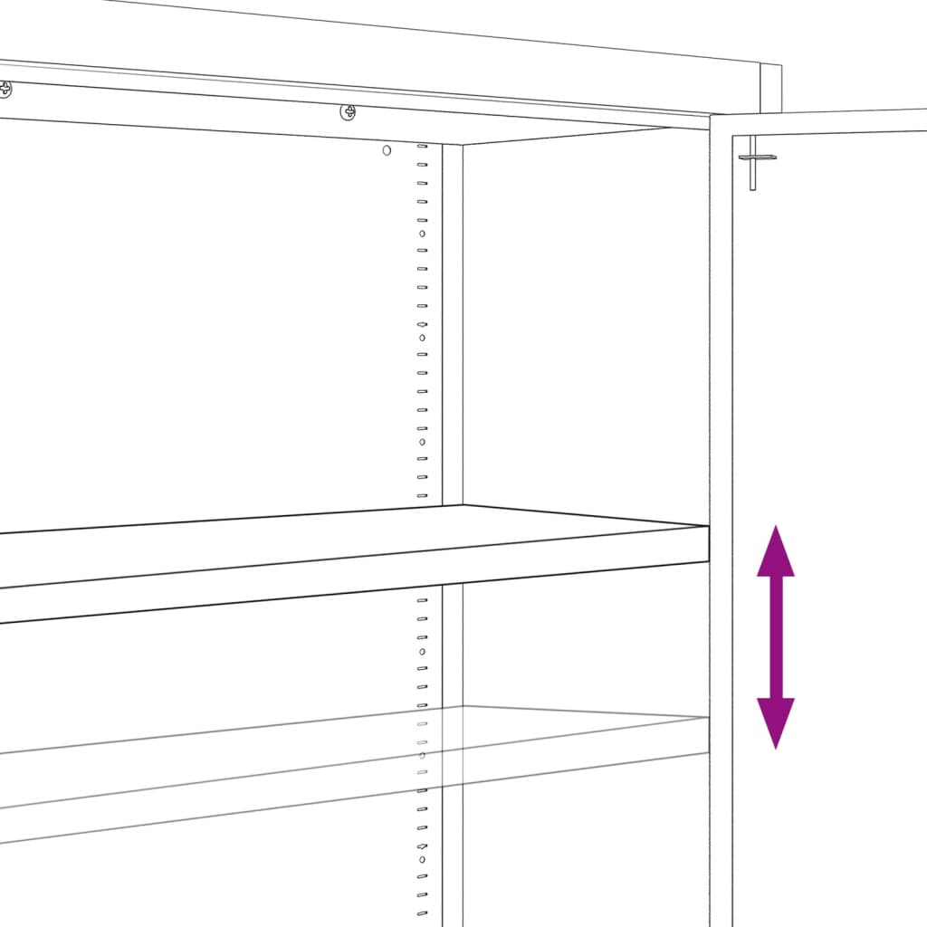 Aktenschrank Weiß 90x40x145 cm Stahl