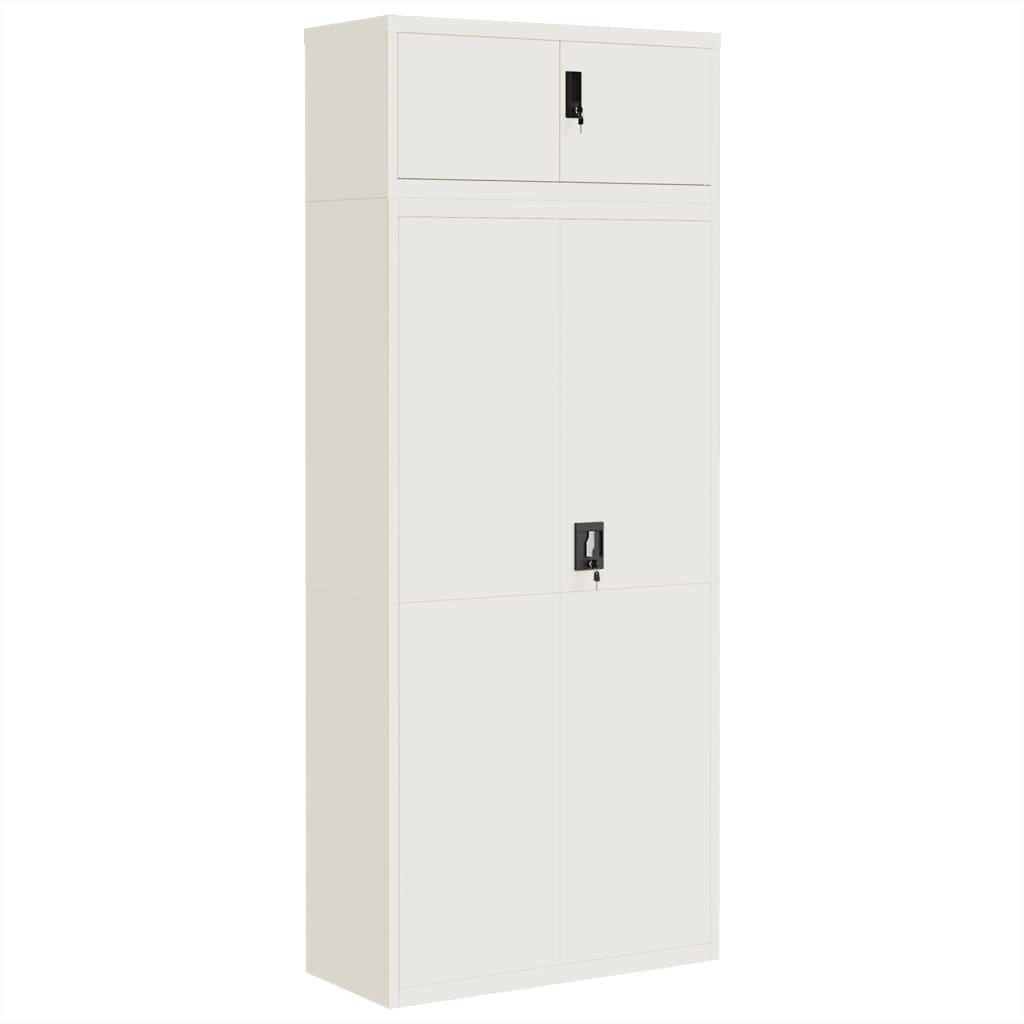 Aktenschrank Weiß 90x40x220 cm Stahl