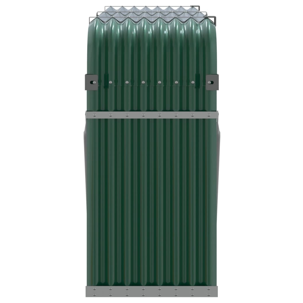 Kaminholzunterstand Grün 180x45x100 cm Verzinkter Stahl