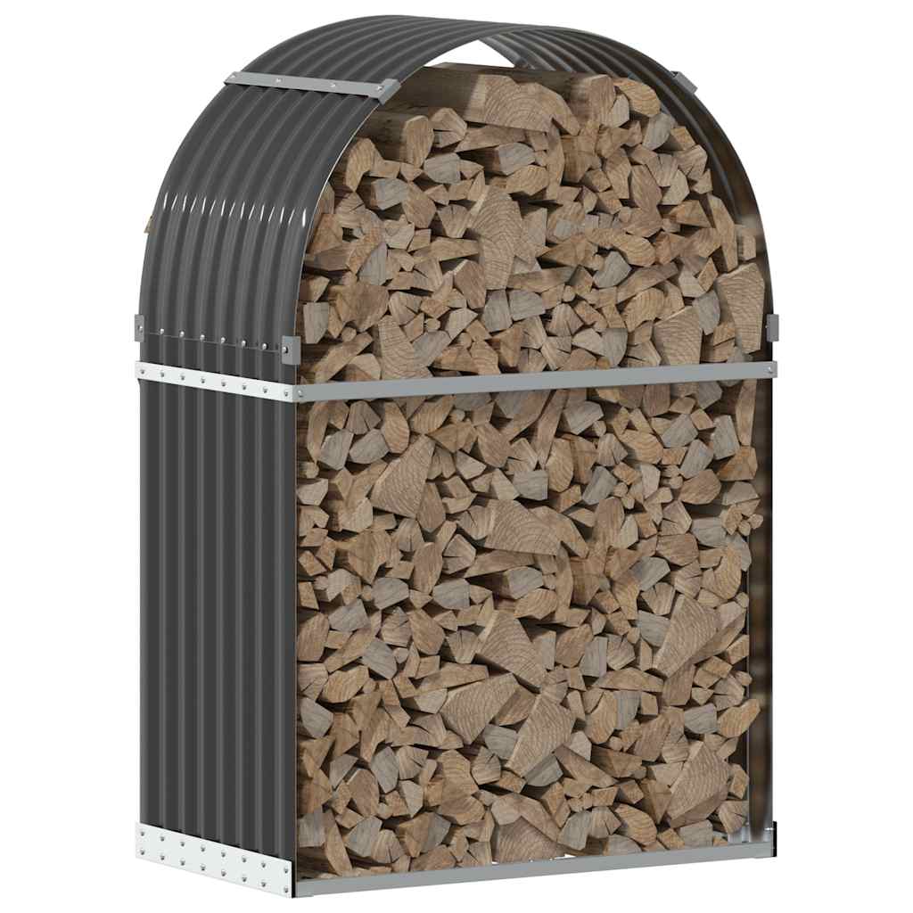 Holzkorb Anthrazit 80x45x120 cm Verzinkter Stahl
