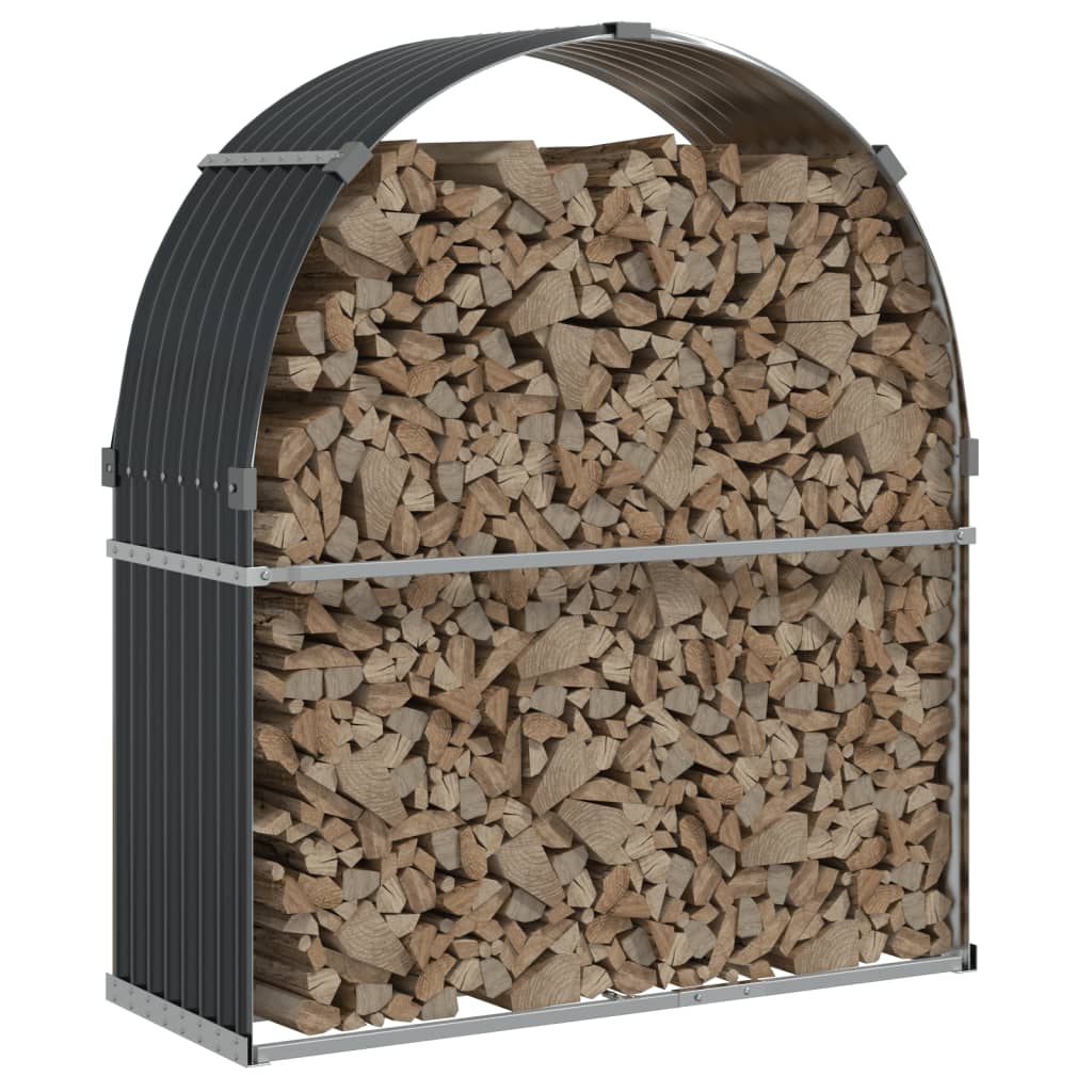 Holzkorb Anthrazit 120 x 45 x 140 cm Verzinkter Stahl