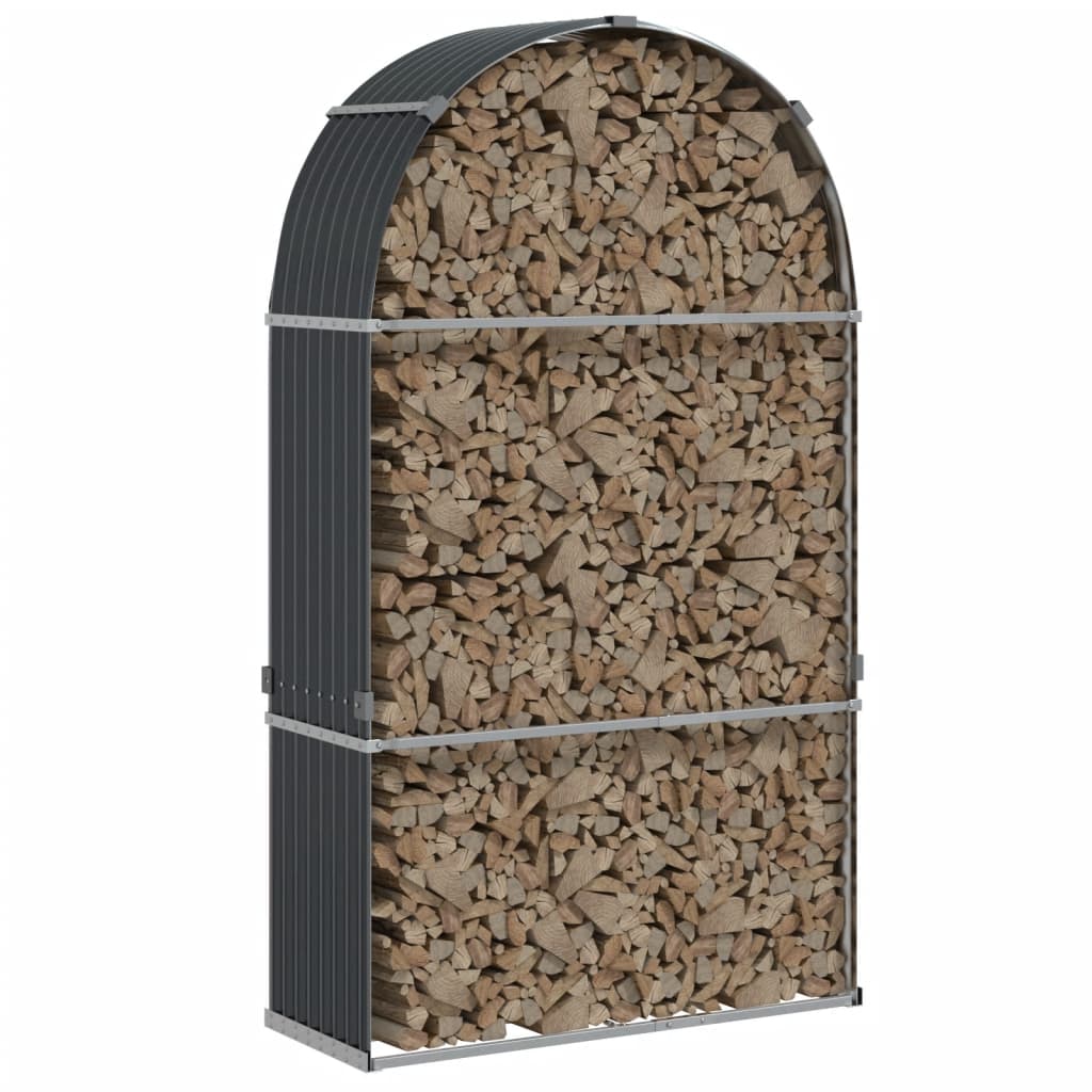 Holzkorb Anthrazit 120 x 45 x 210 cm Verzinkter Stahl