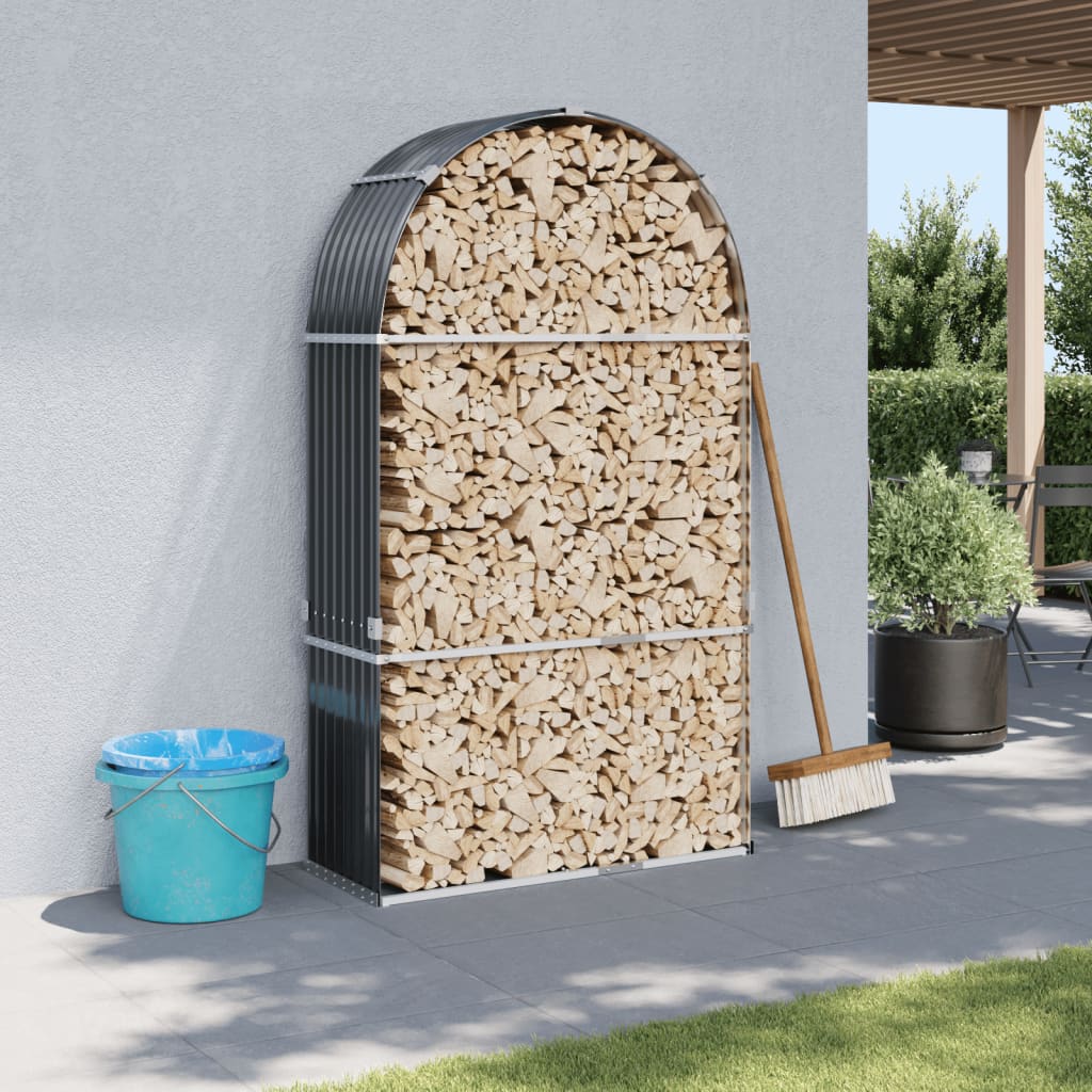 Holzkorb Anthrazit 120 x 45 x 210 cm Verzinkter Stahl