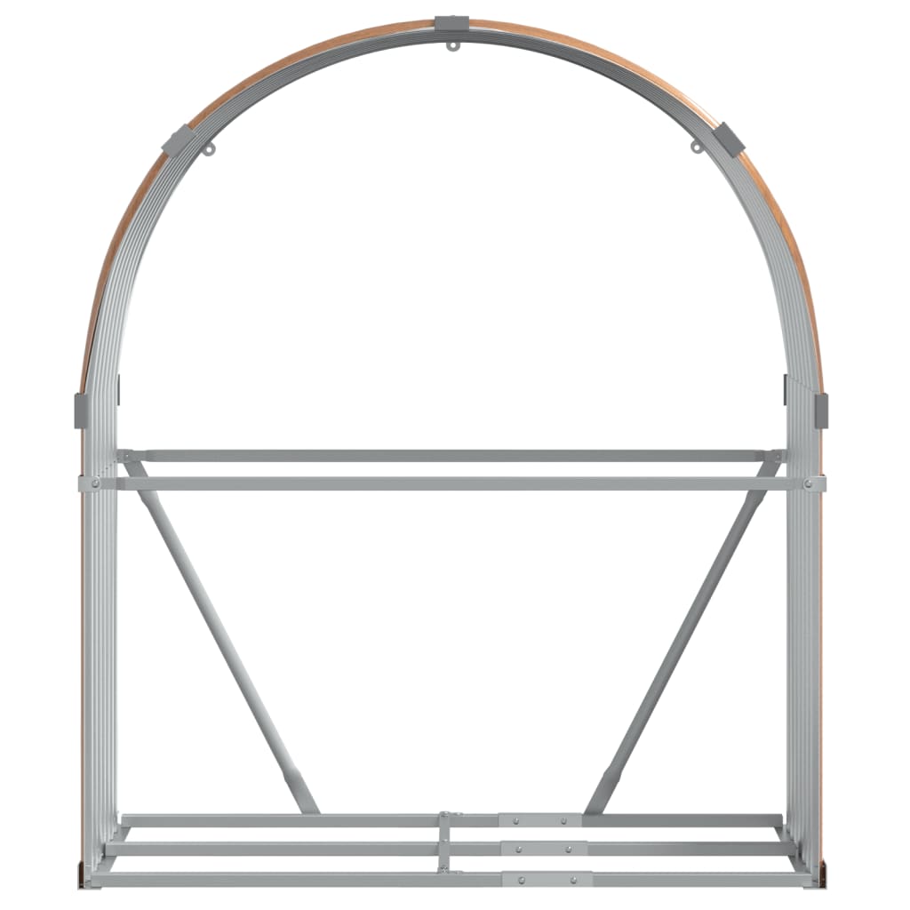 Kaminholzunterstand Holzoptik 120x45x140 cm Verzinkter Stahl