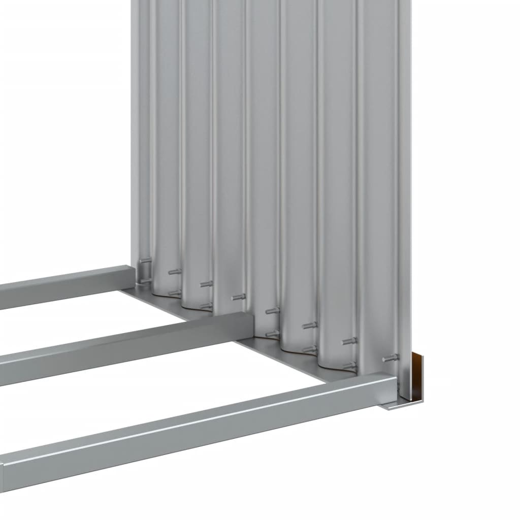 Kaminholzunterstand Holzoptik 120x45x100 cm Verzinkter Stahl