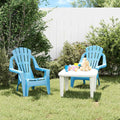 Kinder-Gartenstühle 2 Stk. Blau 37x34x44 cm PP Holzoptik