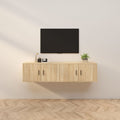 TV-Wandschränke 2 Stk. Sonoma-Eiche 80x34,5x40 cm